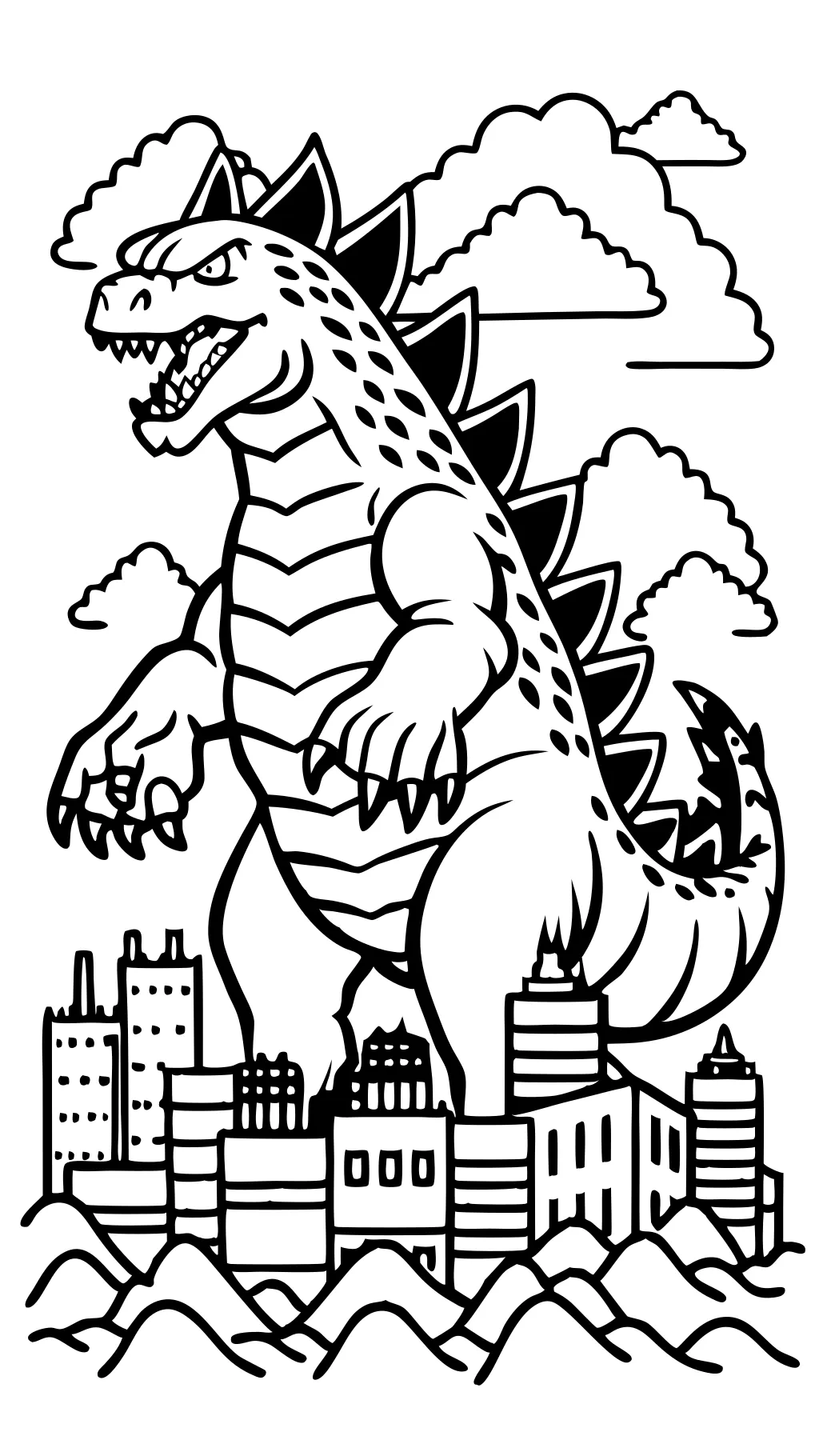 coloriages godzilla